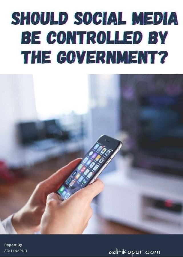 Should social media be controlled by the Government?